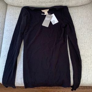 H&M Black Shirt Silk Blend in Size Small